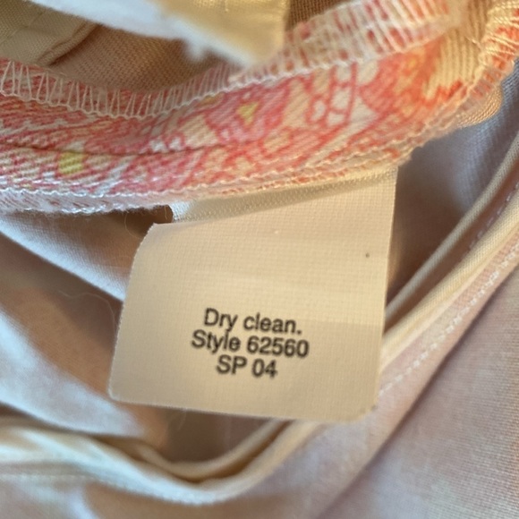 J Crew Favorite Fit VTG Pink Paisley Cotton Capri Pants Size 6 - Picture 8 of 9